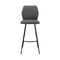 Armen Living Tandy Gray Faux Leather and Black Metal 30" Bar Stool LCTNBABLGR30 - alternate 8